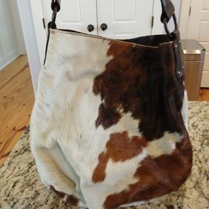 Maurizio Taiuti Cowhide Bucket Hobo EUC